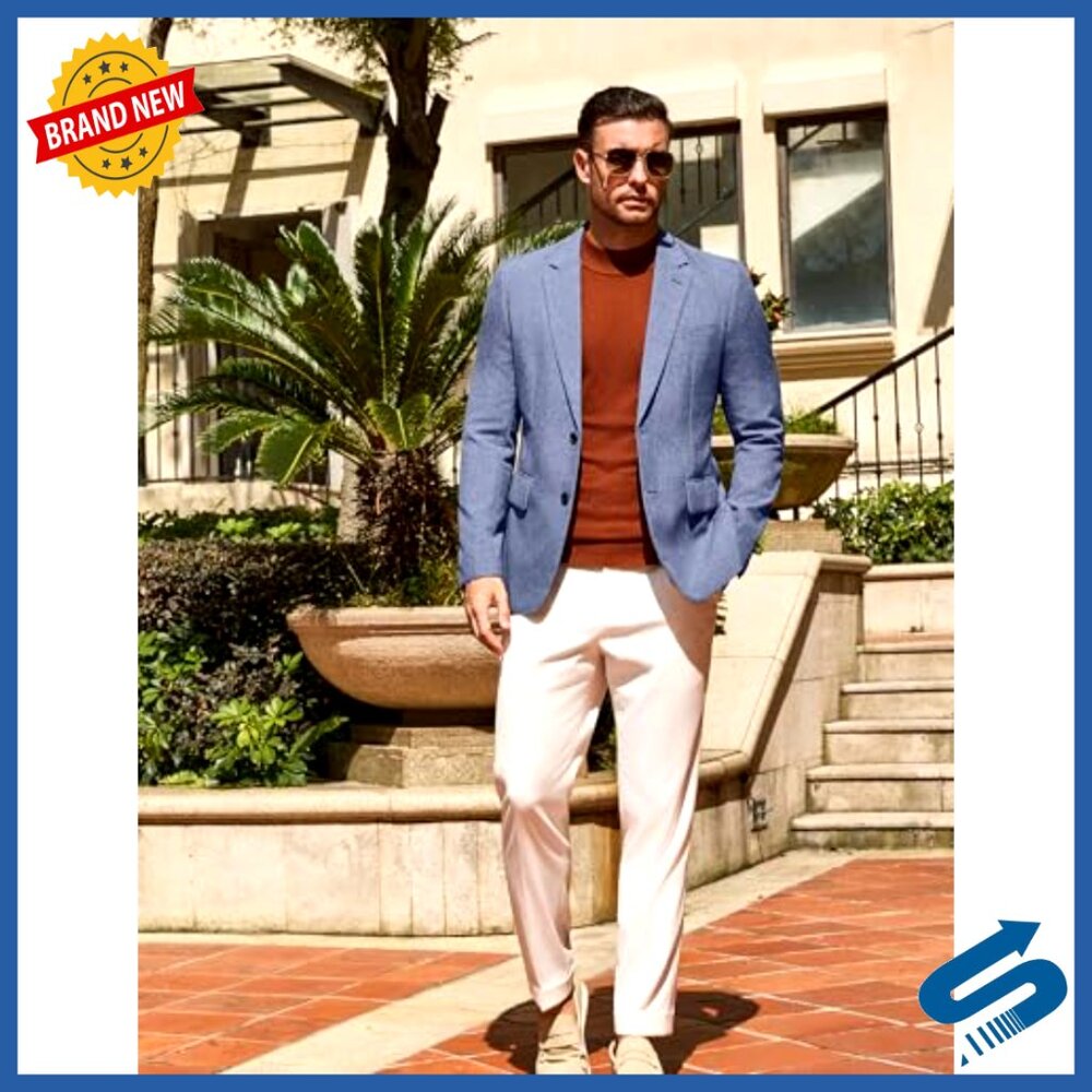 Lightweight Polyester Blazer Two Button Sport Coa… - image 4